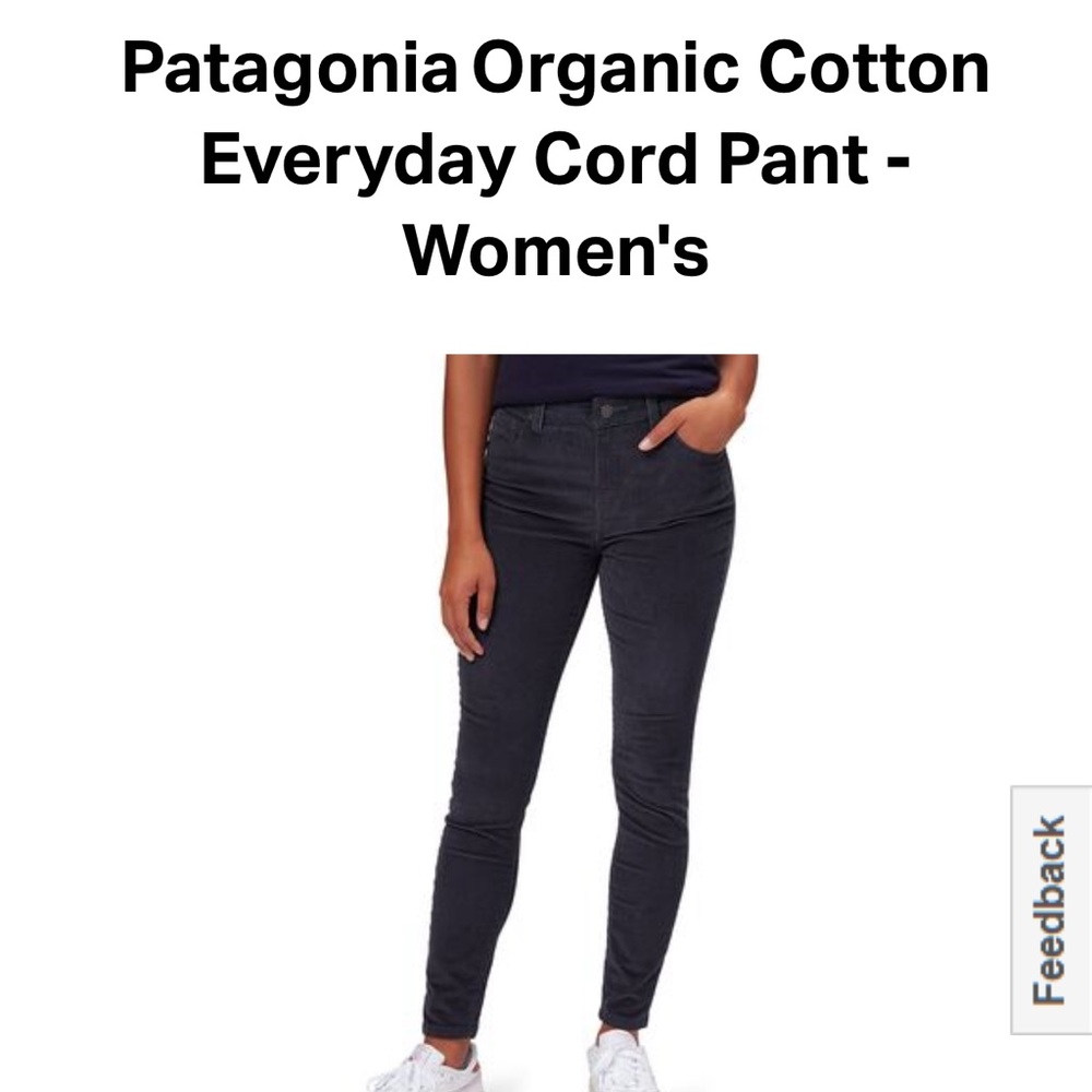 Patagonia Smolder Blue Organic Cotton Corduroys Size 27